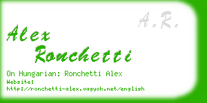 alex ronchetti business card